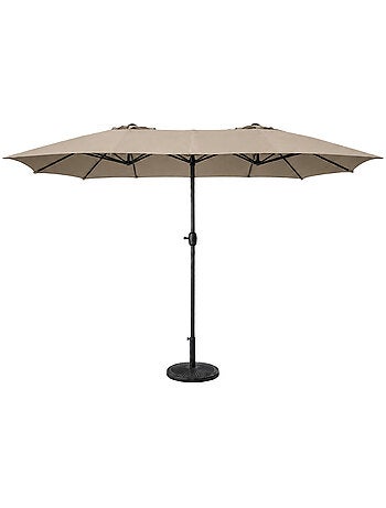 VENICE Parasol rectangulaire double 2,7x4,6m taupe