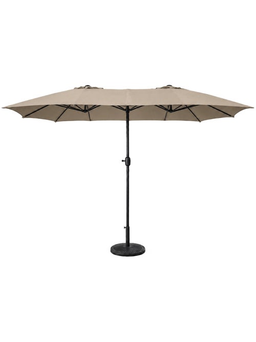 VENICE Parasol rectangulaire double 27x46m taupe - Kiabi VENICE Parasol rectangulaire double 27x46m taupe - Kiabi