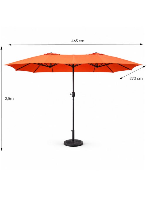 VENICE Parasol rectangulaire double 27x46m terracotta - Kiabi VENICE Parasol rectangulaire double 27x46m terracotta - Kiabi