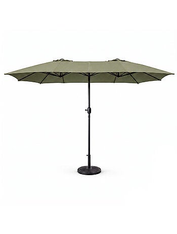 VENICE Parasol rectangulaire double 2,7x4,6m taupe
