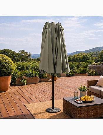 VENICE Parasol rectangulaire double 2,7x4,6m taupe