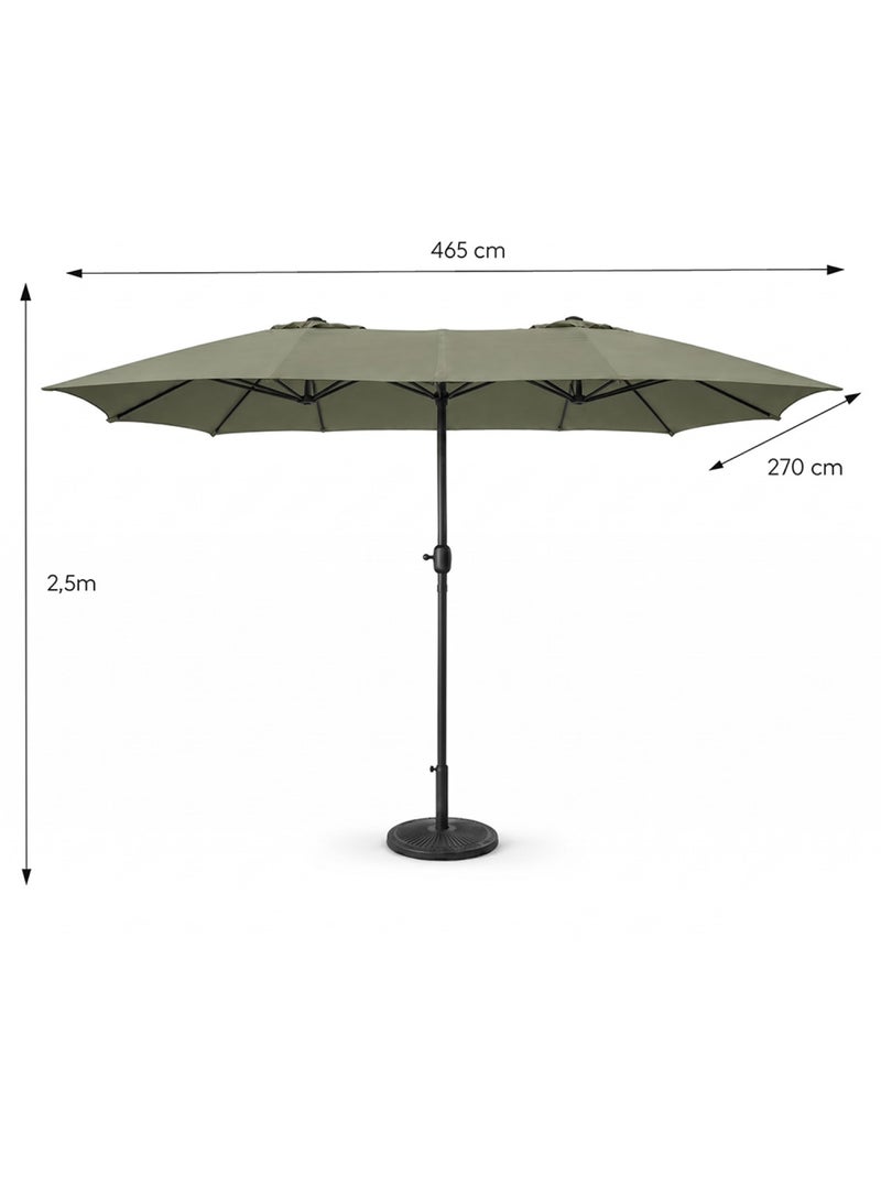 VENICE Parasol rectangulaire double 2,7x4,6m vert Vert - Kiabi