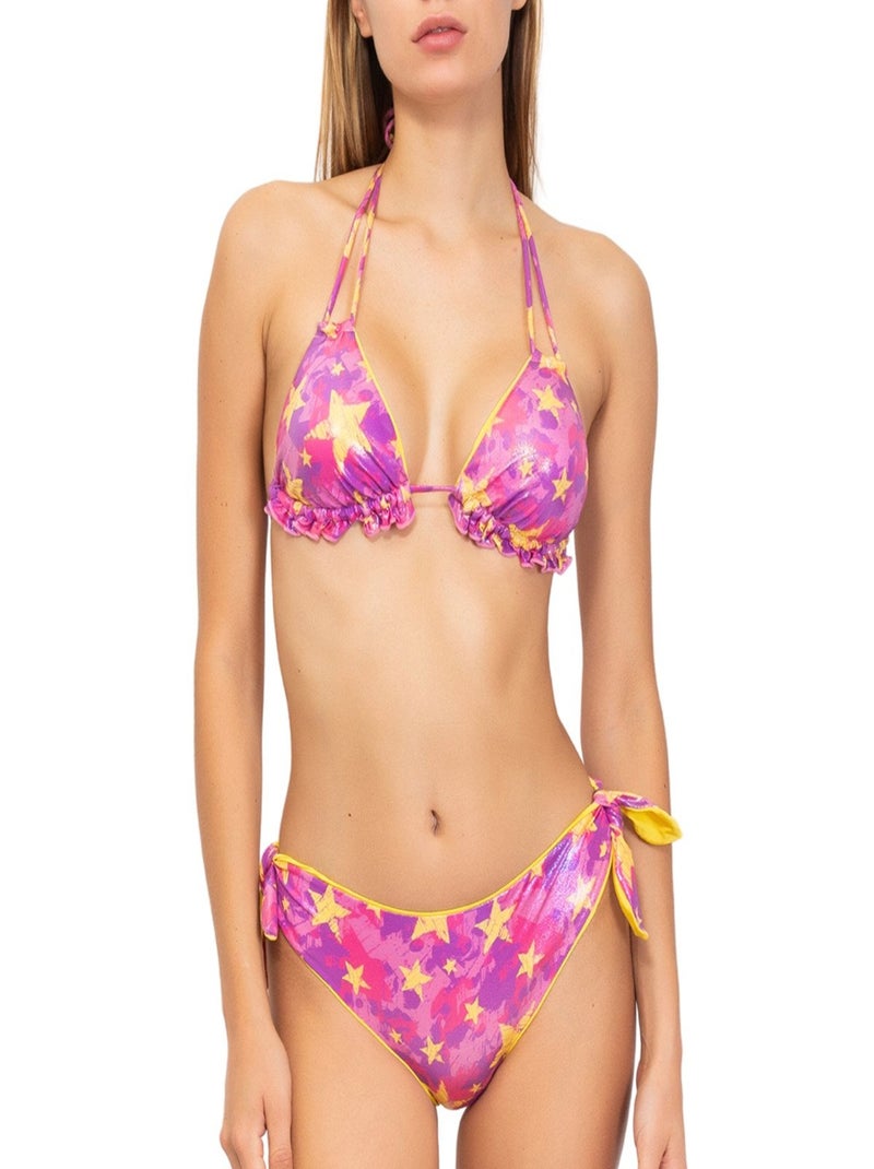 Verdissima Bain - Ensemble maillot 2 pièces triangle Magic Stars Rose - Kiabi