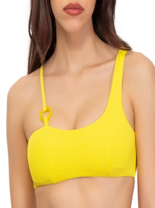 Verdissima Bain - Haut de maillot bandeau côtelé asymétrique Ring