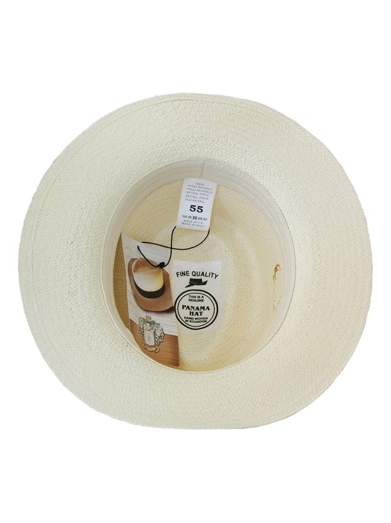Véritable chapeau panama naturel Ivoire - Kiabi