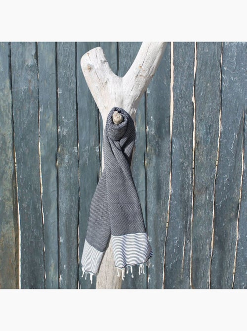 Véritable fouta Tunisienne nid d'abeille 100% coton 380g - Vivezen - Kiabi Véritable fouta Tunisienne nid d'abeille 100% coton 380g - Vivezen - Kiabi