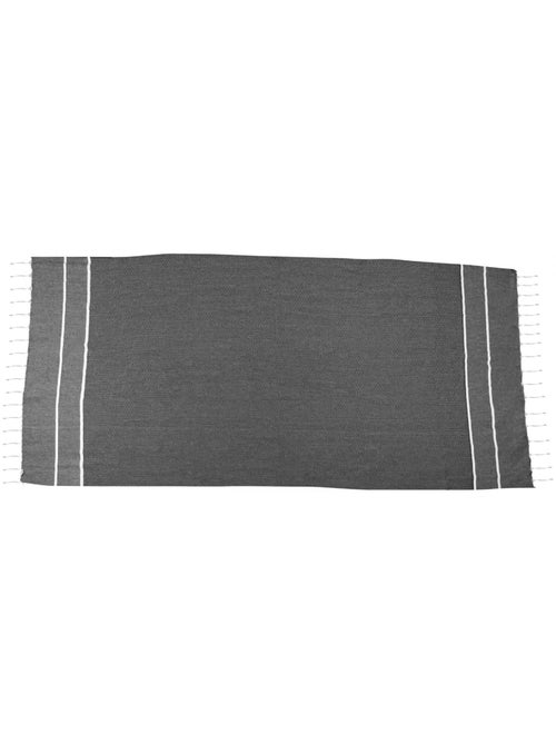 Véritable fouta Tunisienne tissage à plat 100% coton 380g - Horizon - Vivezen - Kiabi