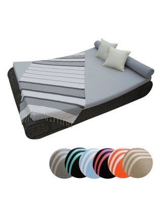 Véritable fouta Tunisienne tissage à plat 100% coton 380g - Vivezen