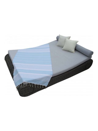 Véritable fouta Tunisienne tissage à plat 100% coton 380g - Vivezen