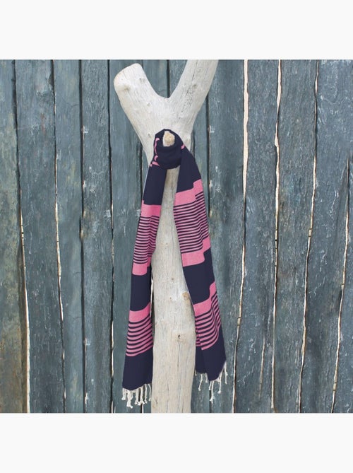 Véritable fouta Tunisienne tissage à plat 100% coton 380g - Vivezen - Kiabi