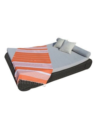 Véritable fouta Tunisienne tissage à plat 100% coton 380g - Vivezen