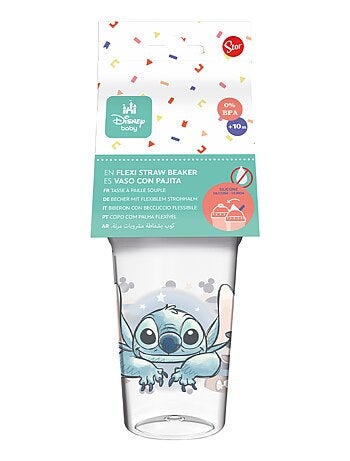 Verre avec ouverture flexible-Disney Stitch- 295 ml