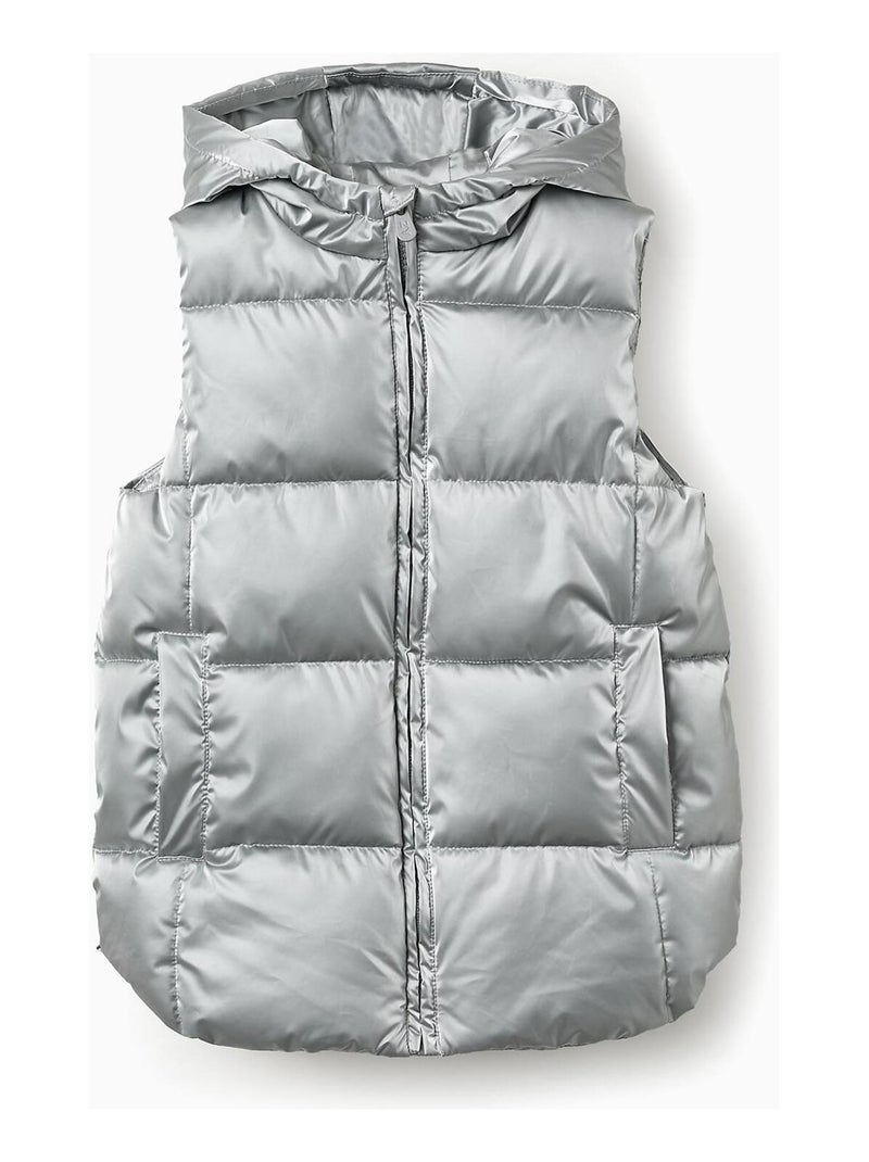 Vest sans manches rembourré, à capuche DAISY Gris - Kiabi