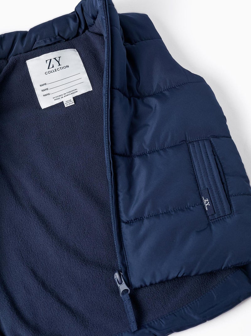 Vest sans manches Rembourré, doublé en polaire FRENCH CONNECTION Bleu foncé - Kiabi