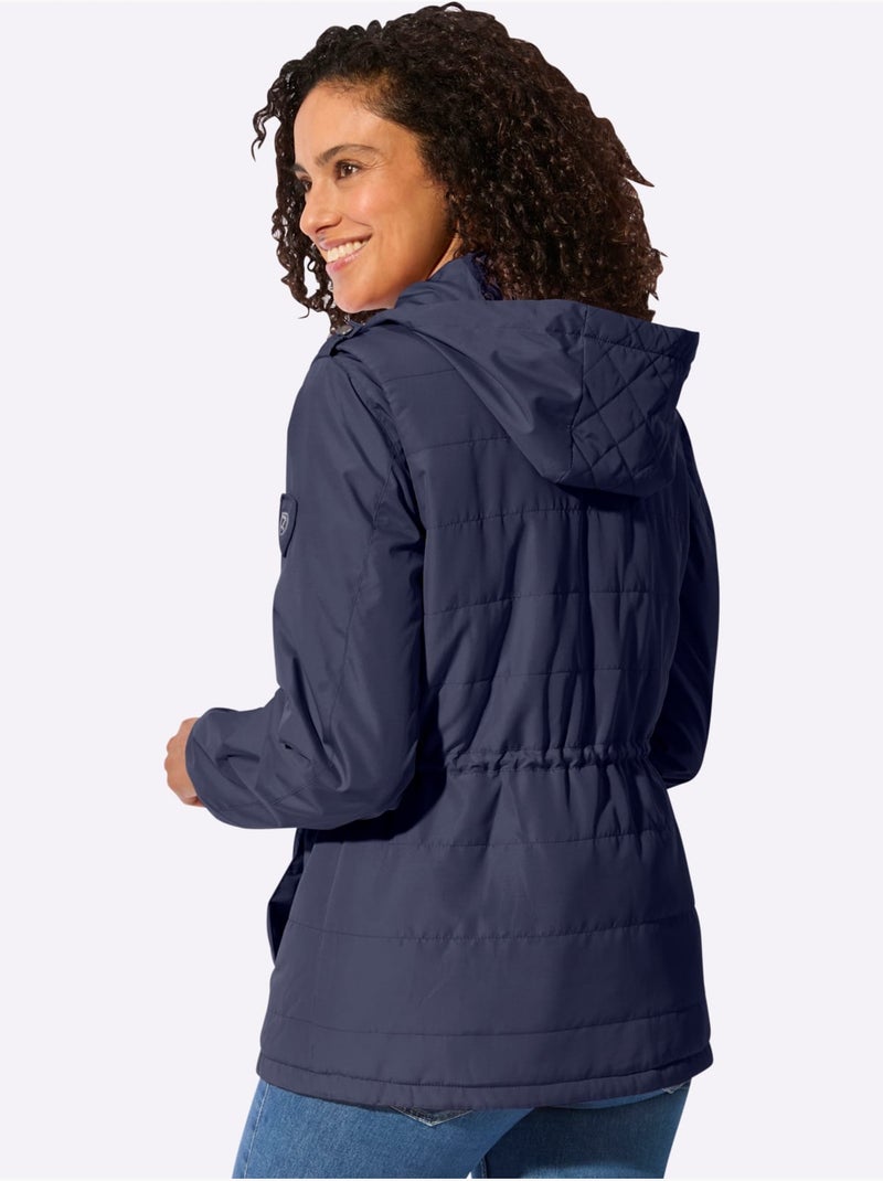 Veste 3 En 1 Mélange De Motifs Matelassés - Taille Standard - Witt Bleu marine - Kiabi