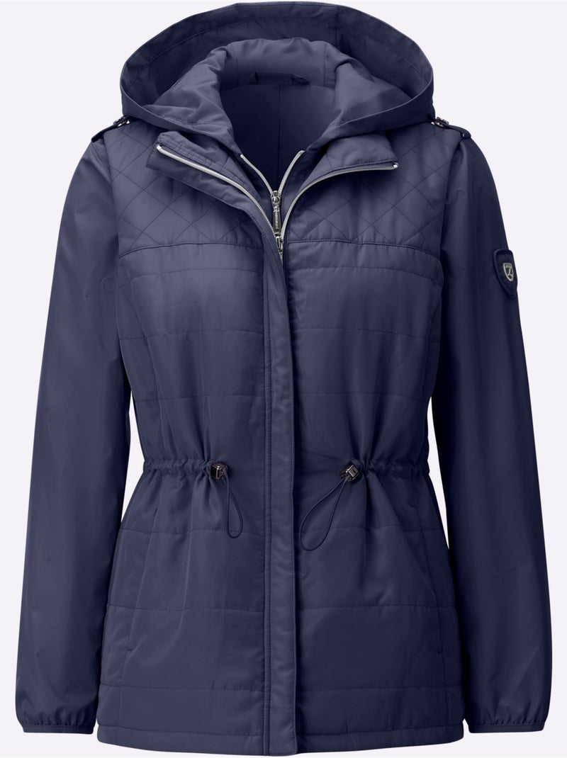 Veste 3 En 1 Mélange De Motifs Matelassés - Taille Standard - Witt Bleu marine - Kiabi