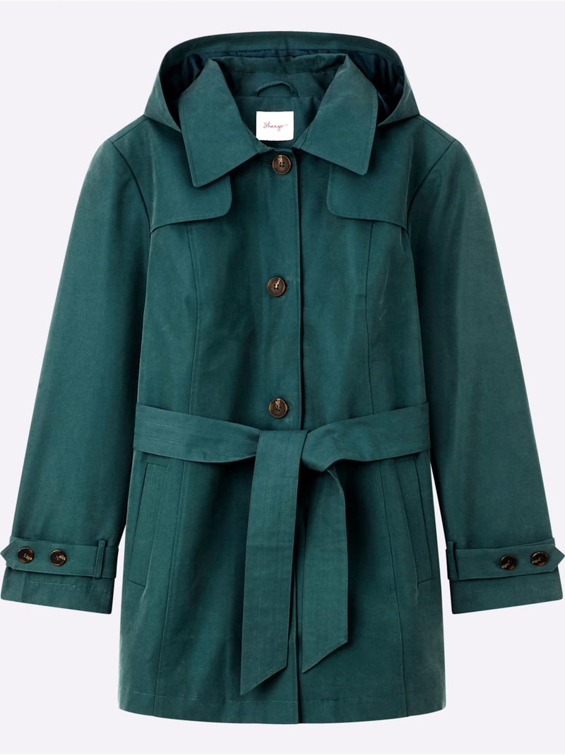 Veste à Capuche - Taille Standard - Sheego Bleu pétrole - Kiabi