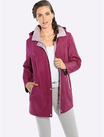 Veste à capuche avec col à revers et fermeture zippée - Taille standard - Moda Vilona