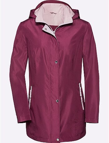 Veste à capuche avec col à revers et fermeture zippée - Taille standard - Moda Vilona