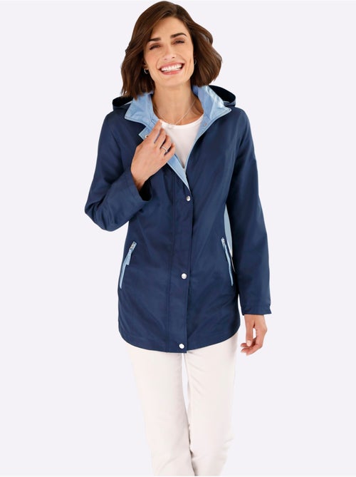 Veste à capuche avec col à revers et poches zippées - Taille standard - Moda Vilona - Kiabi