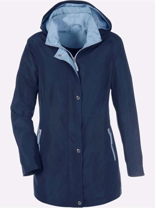 Veste à capuche avec col à revers et poches zippées - Taille standard - Moda Vilona - Kiabi