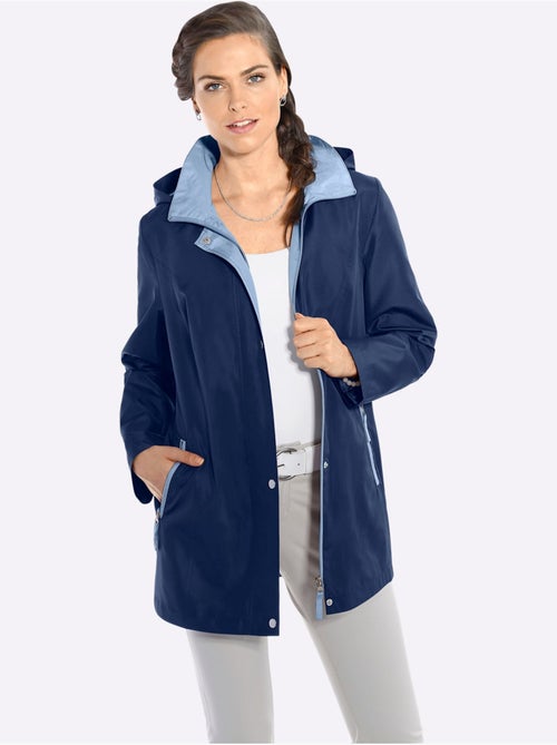 Veste à capuche avec col à revers et poches zippées - Taille standard - Moda Vilona - Kiabi