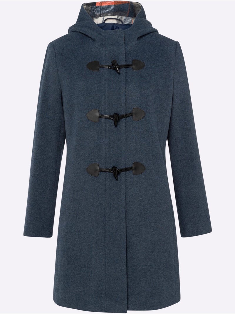 Veste à capuche avec col en bordure et poches pratiques - Taille standard - Moda Vilona Gris tourterelle - Kiabi
