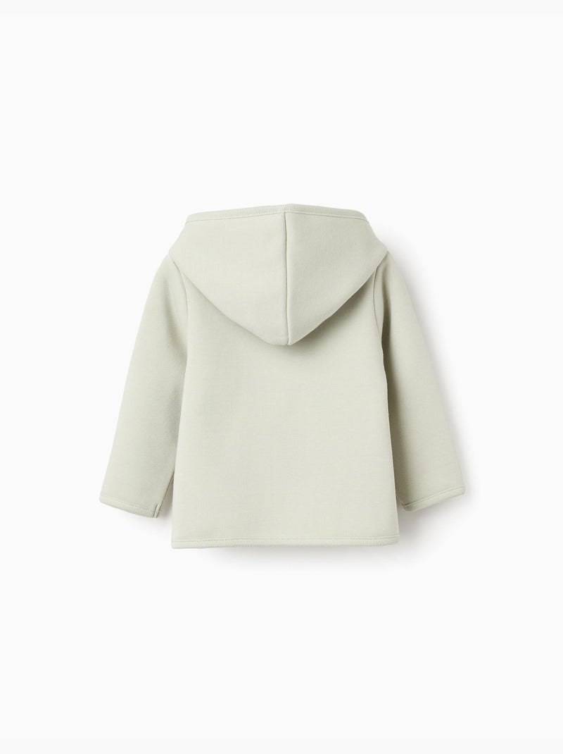 Veste à capuche avec doublure en peluche Vert clair - Kiabi