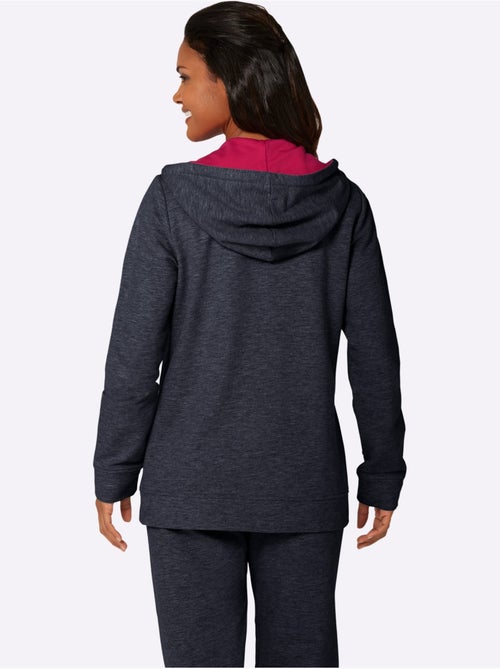 Veste à capuche avec poches kangourou et broderie feel good - Taille standard - Witt - Kiabi