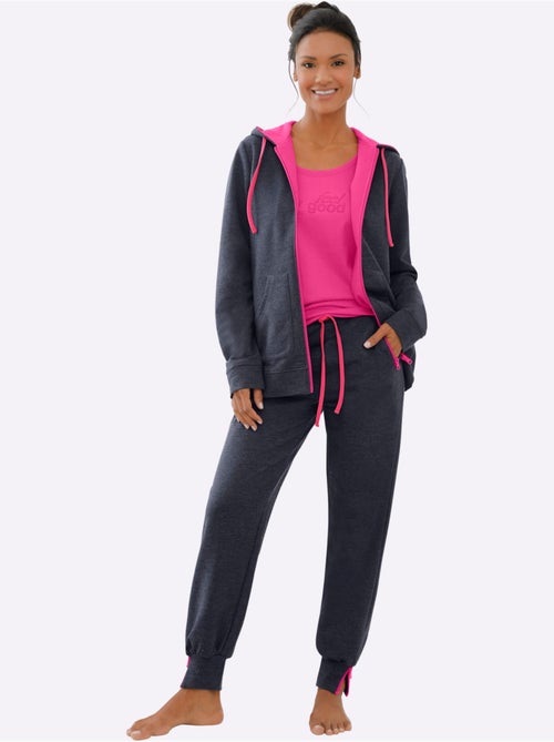 Veste à capuche avec poches kangourou et broderie feel good - Taille standard - Witt - Kiabi