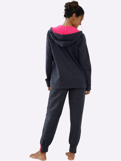 Veste à capuche avec poches kangourou et broderie feel good - Taille standard - Witt - Kiabi