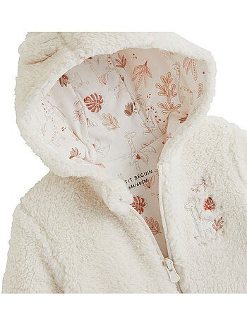 Veste à capuche bébé en sherpa edoni
