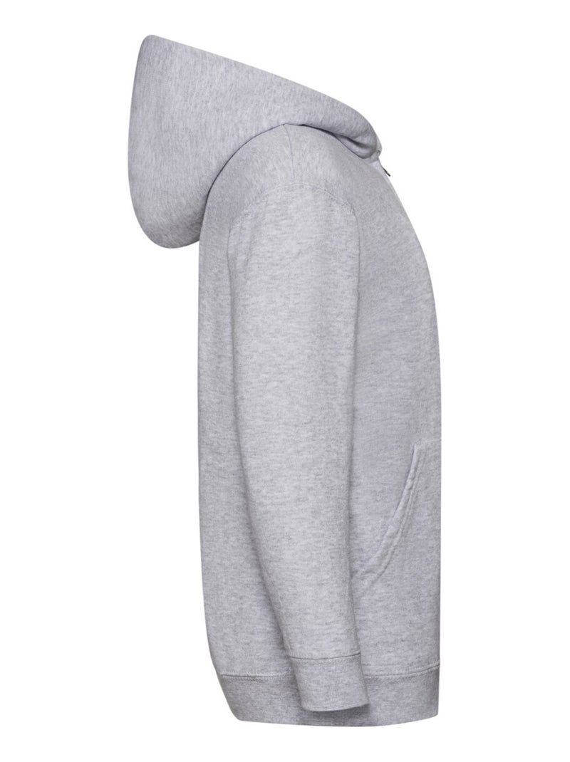Veste à capuche classic - fruit of the loom Gris chiné - Kiabi
