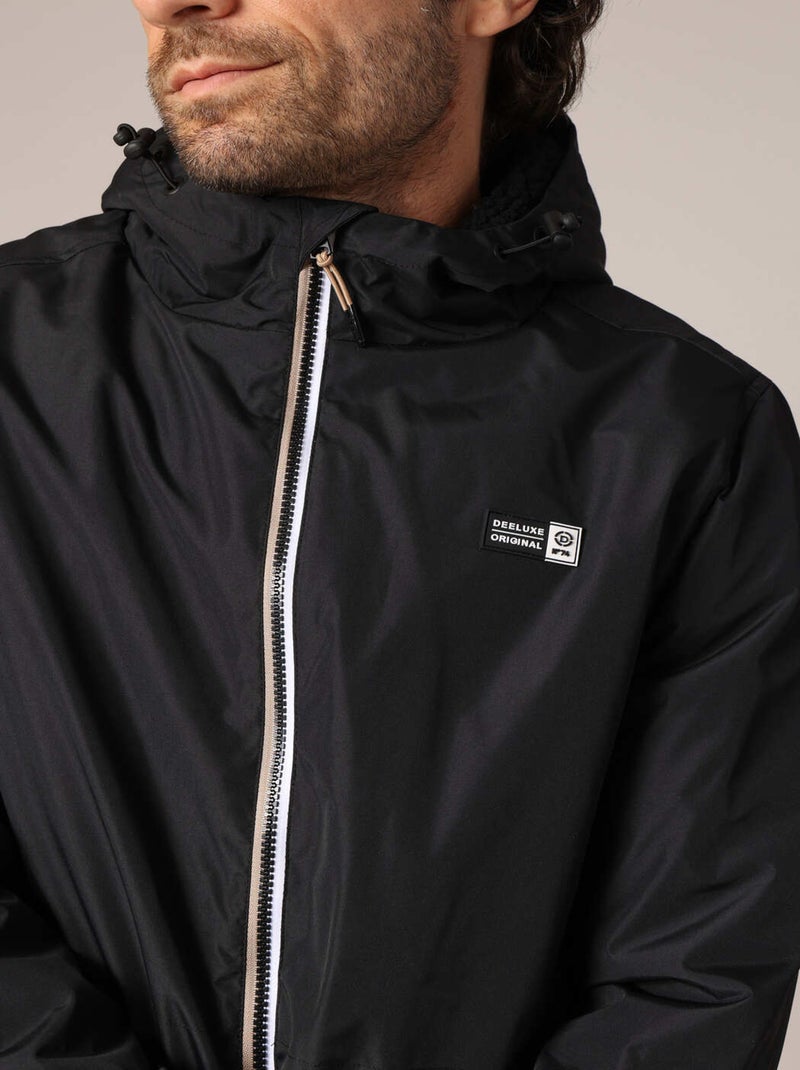 Veste à capuche doublée en sherpa 'Deeluxe' Noir - Kiabi