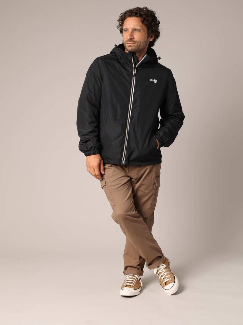 Veste à capuche doublée en sherpa 'Deeluxe' Noir - Kiabi