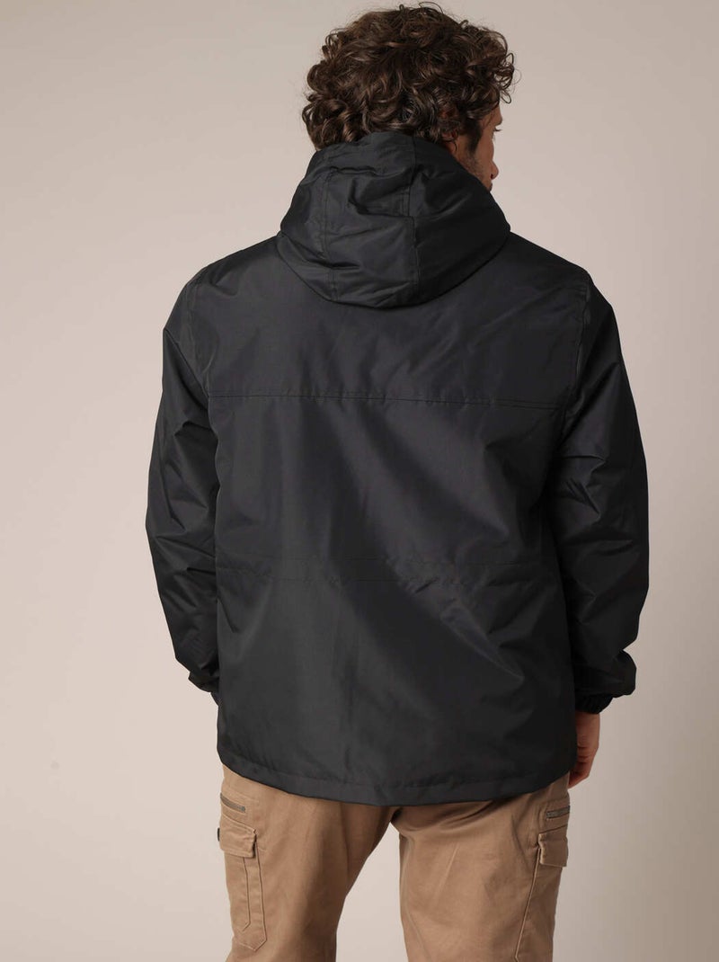 Veste à capuche doublée en sherpa 'Deeluxe' Noir - Kiabi