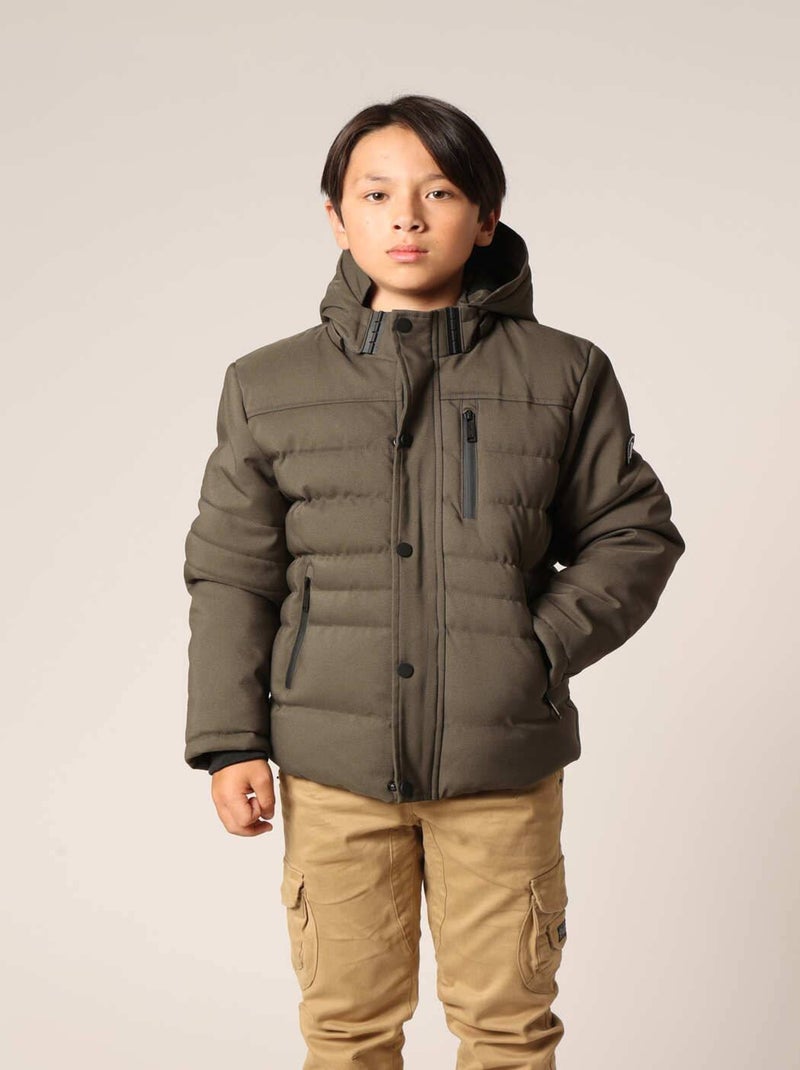 Veste à capuche doublée Sherpa pour garçon
 'Deeluxe' Noir - Kiabi