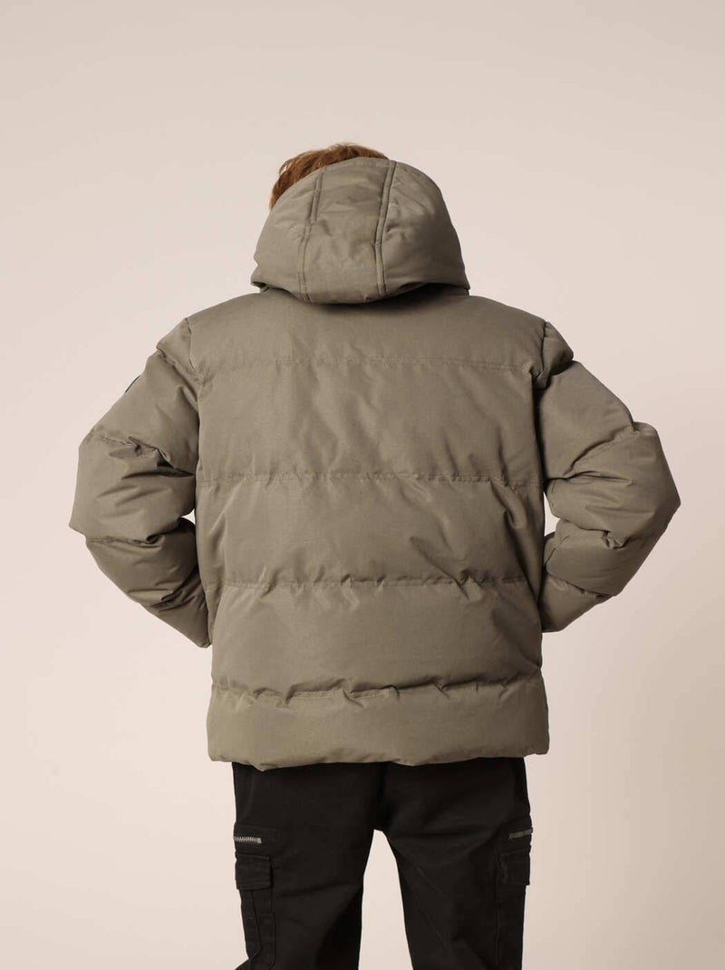 Veste à capuche doublée Sherpa pour garçon
 'Deeluxe' Vert bouteille - Kiabi