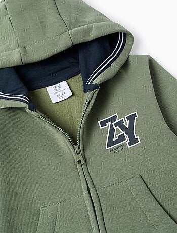 Veste à Capuche en coton polyester peigné