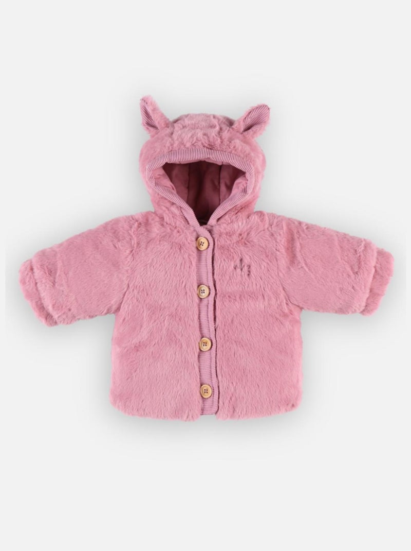 Veste à capuche en groloudoux, Noukie's Rose - Kiabi