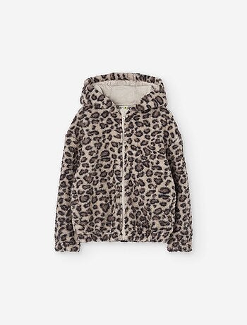 Veste à capuche en peluche douce