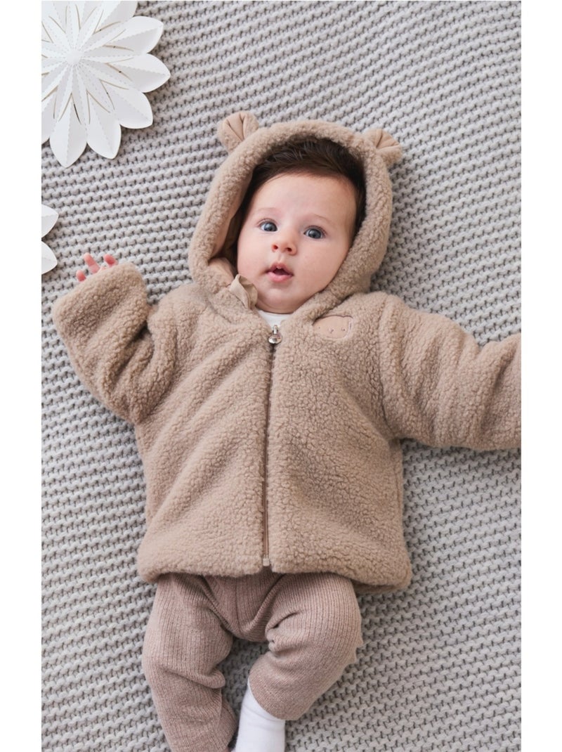 Veste à capuche en Sherpa Noukie's Beige - Kiabi