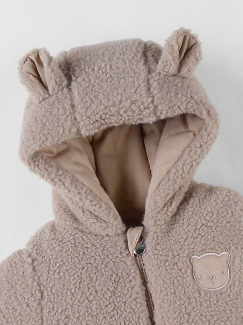 Veste à capuche en Sherpa Noukie's Beige - Kiabi