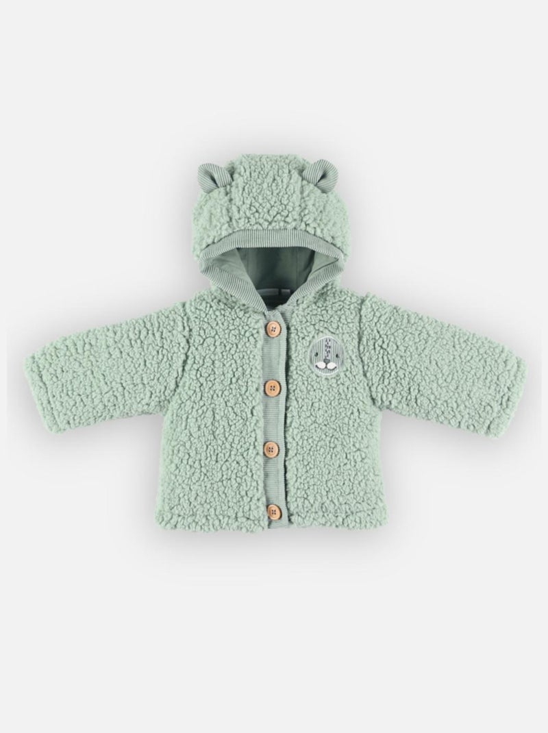 Veste à capuche en sherpa, Noukie's Vert - Kiabi
