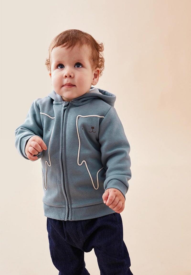 Veste à capuche en sweatoloudoux, foncé - Noukie's Bleu - Kiabi