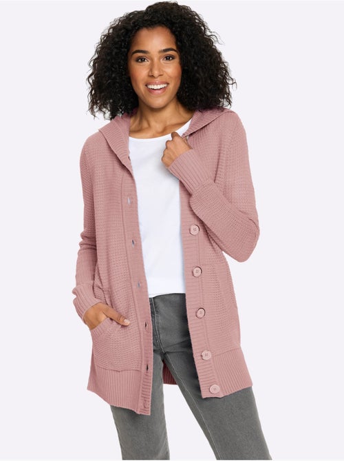 Veste à Capuche En Tricot Coupe Longue Affinante - Taille Standard - Moda Vilona - Kiabi Veste à Capuche En Tricot Coupe Longue Affinante - Taille Standard - Moda Vilona - Kiabi