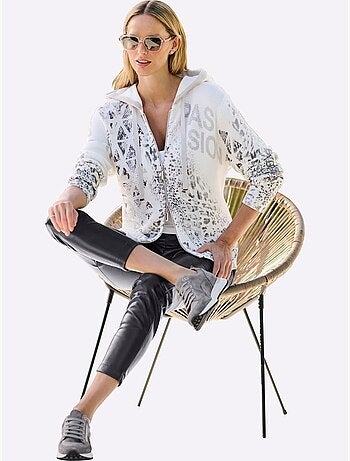 Veste à Capuche En Tricot Imprimé Mode - Taille Standard - helline