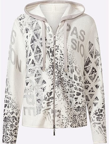 Veste à Capuche En Tricot Imprimé Mode - Taille Standard - helline