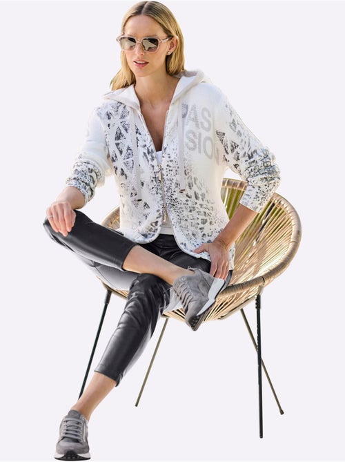 Veste à Capuche En Tricot Imprimé Mode - Taille Standard - Helline - Kiabi