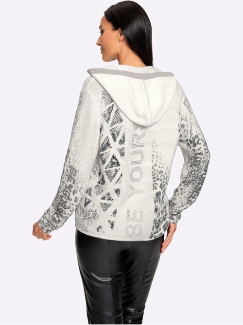 Veste à Capuche En Tricot Imprimé Mode - Taille Standard - Helline - Kiabi